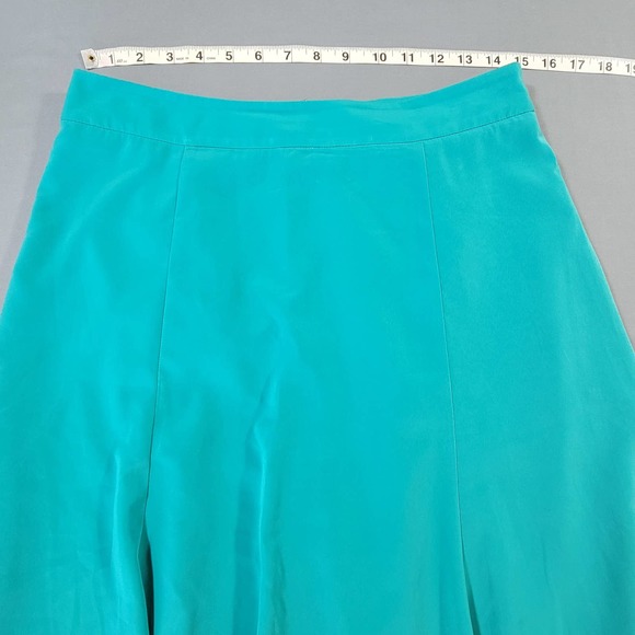 Skirt Midi Classy A-Line Green Scuba Banana Republic Women Size 8 Lined Side Zip - Picture 3 of 12